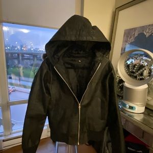 COPY - Real Leather Big Hood Leather Jacket